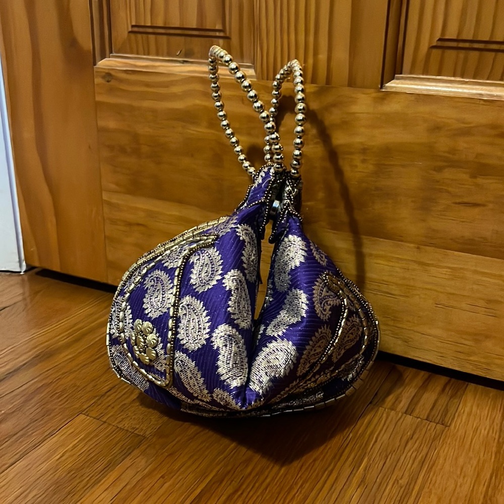 Wristlet - Fortune Cookie Shaped - Purple
